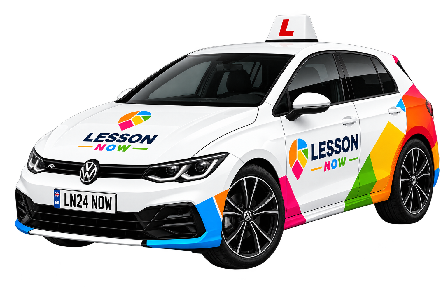 Lesson Now branded driving school car